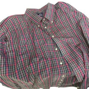 Stafford plaid Button down Shirt long sleeved like new